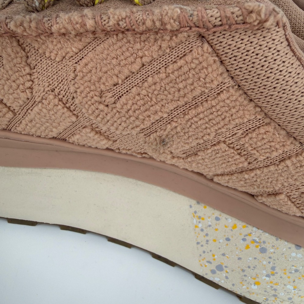 UGG Marin Lace Logo Platform Sneakers Chestnut Tan Suede 1125025 Womens 6 - Picture 6 of 15